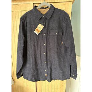 Legendary Whitetails Charcoal Gray Flannel Shirt Mens Size L Original Buck Camp